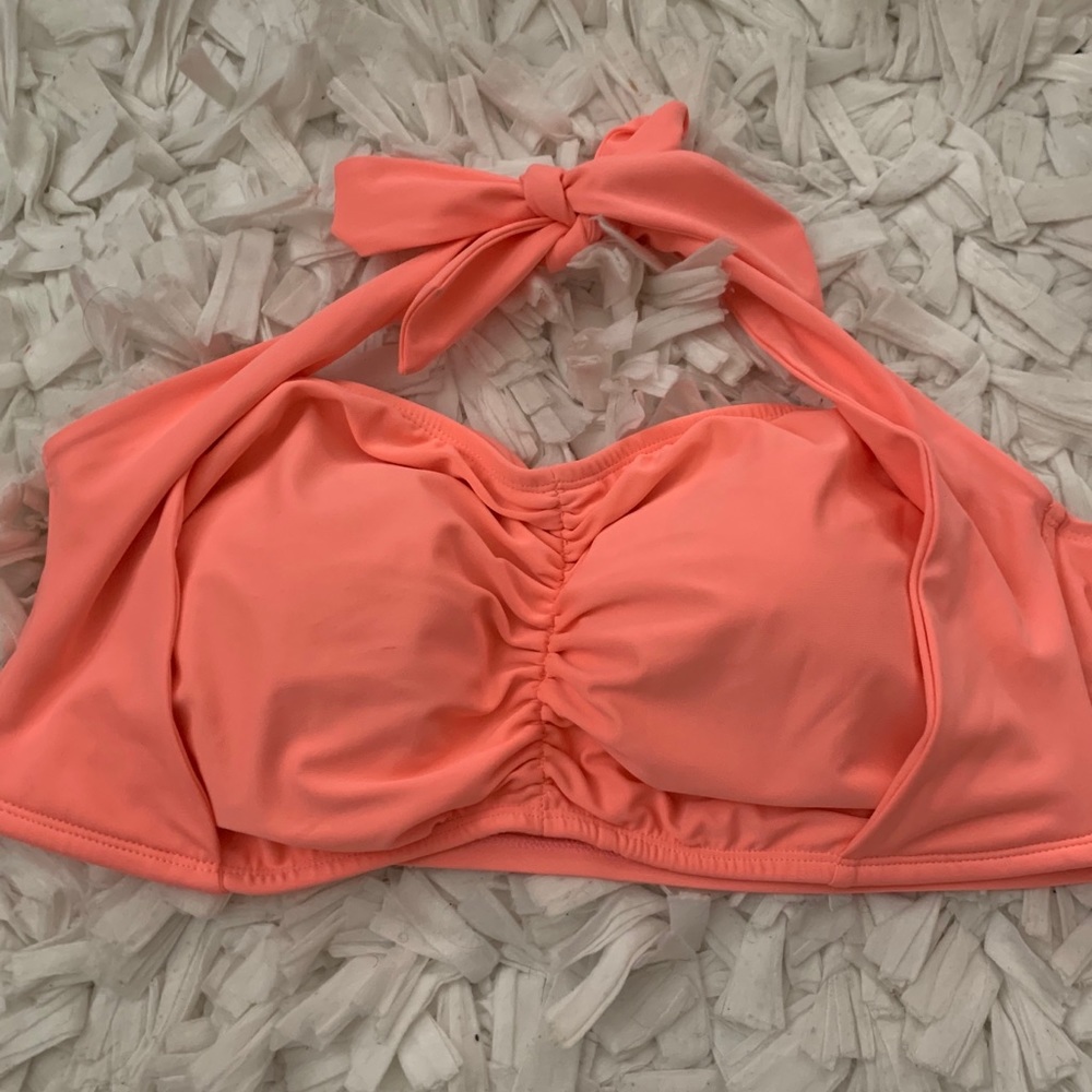 3x coral bikini top.